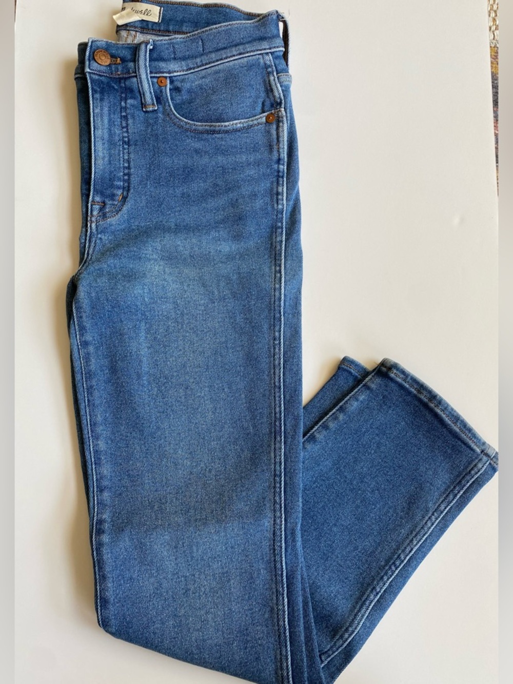 Madewell Stovepipe High-rise jeans Size 25 Blue Denim wash Excellent condition - Picture 4 of 9